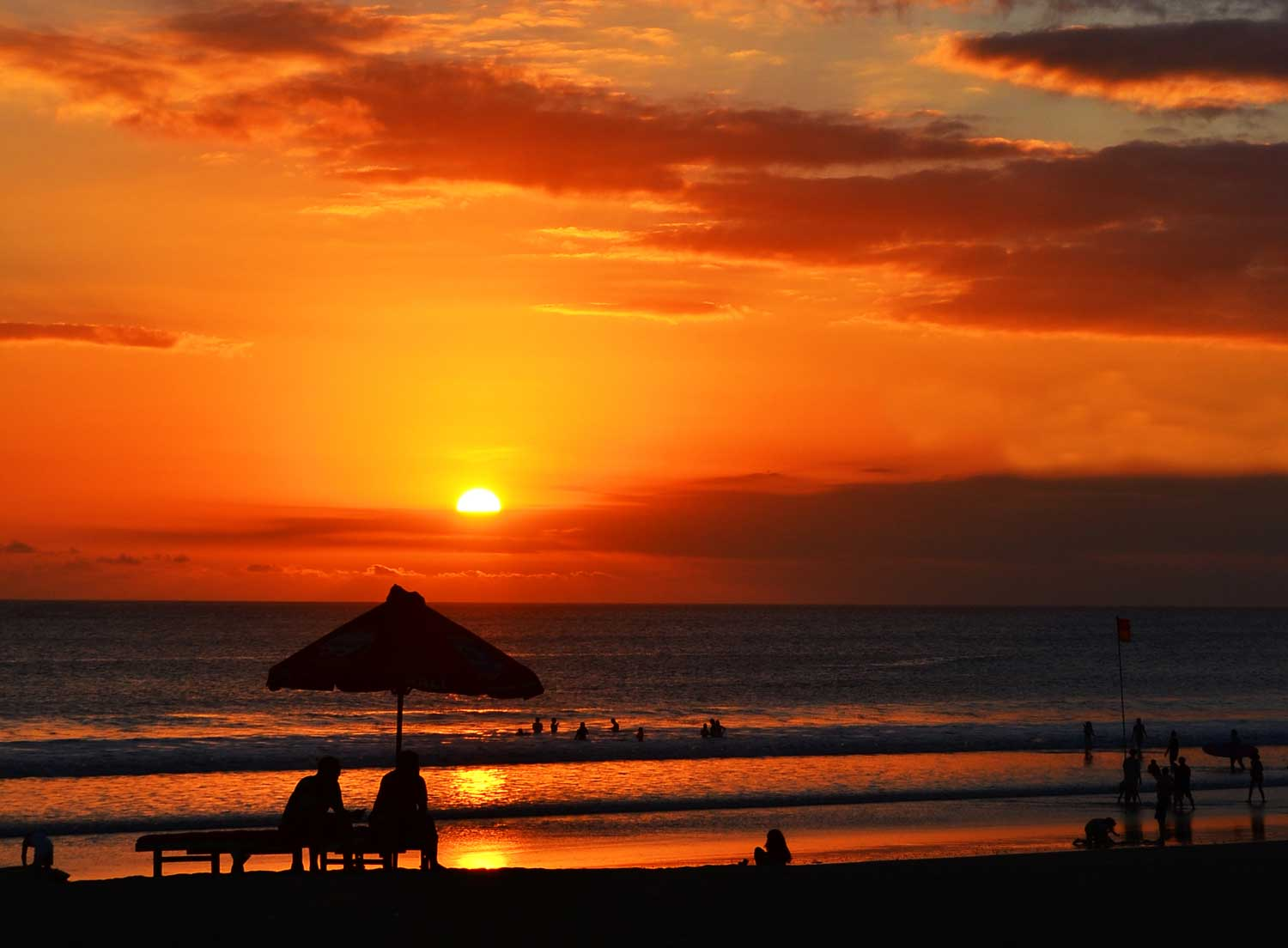 Bali sunset over the ocean