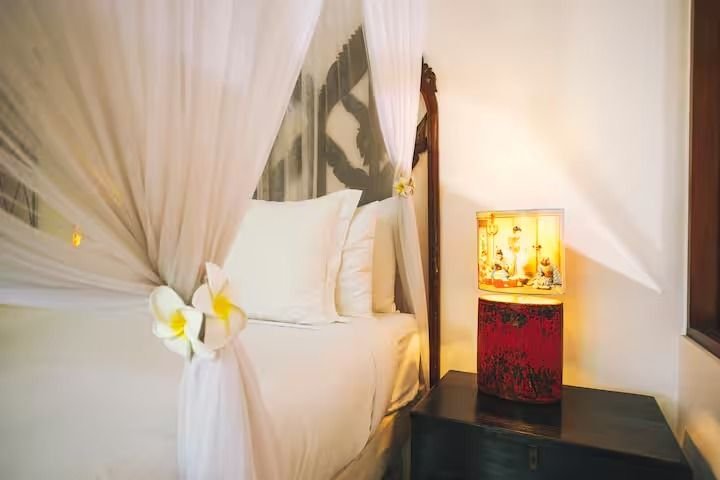 Villa Vickary Seminyak, Bali — bedroom mosquito net