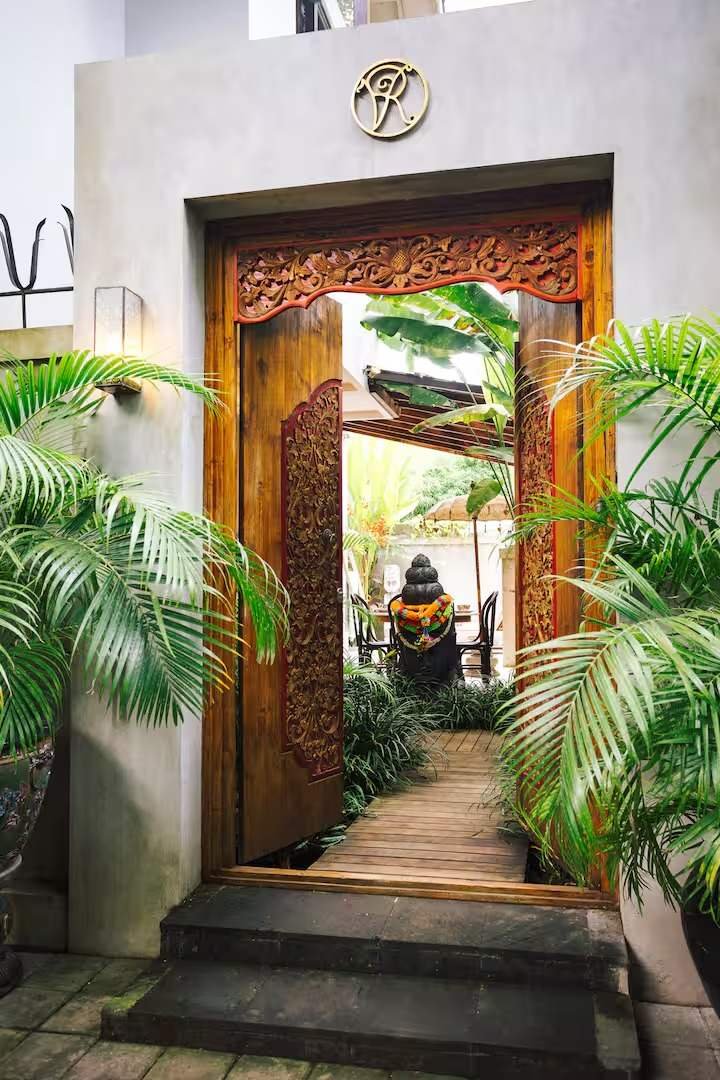 Villa Vickary Seminyak, Bali — garden entrance gate
