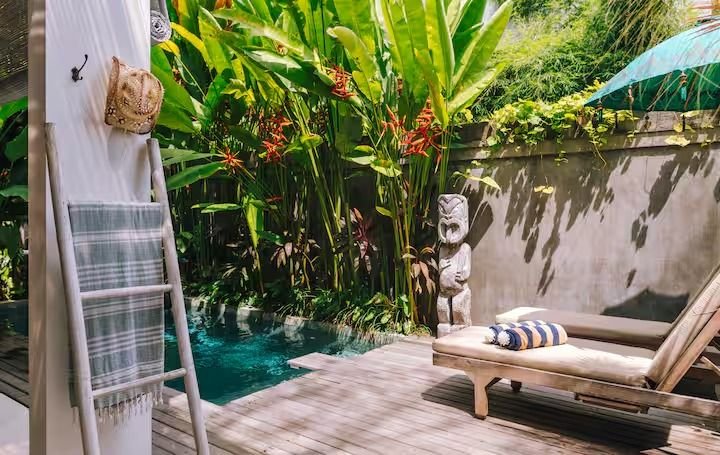 Villa Vickary Seminyak, Bali — outdoor seating by the pool
