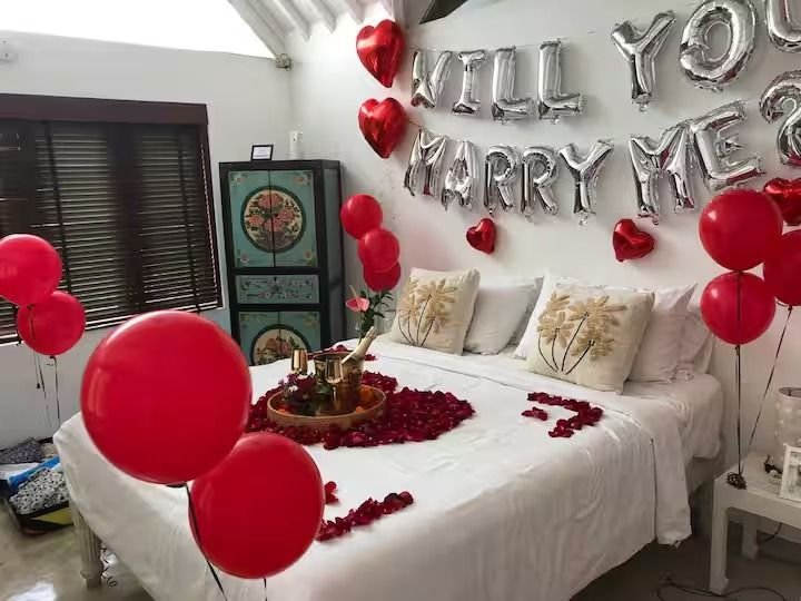 Villa Vickary Seminyak, Bali — bed decorated for a celebration